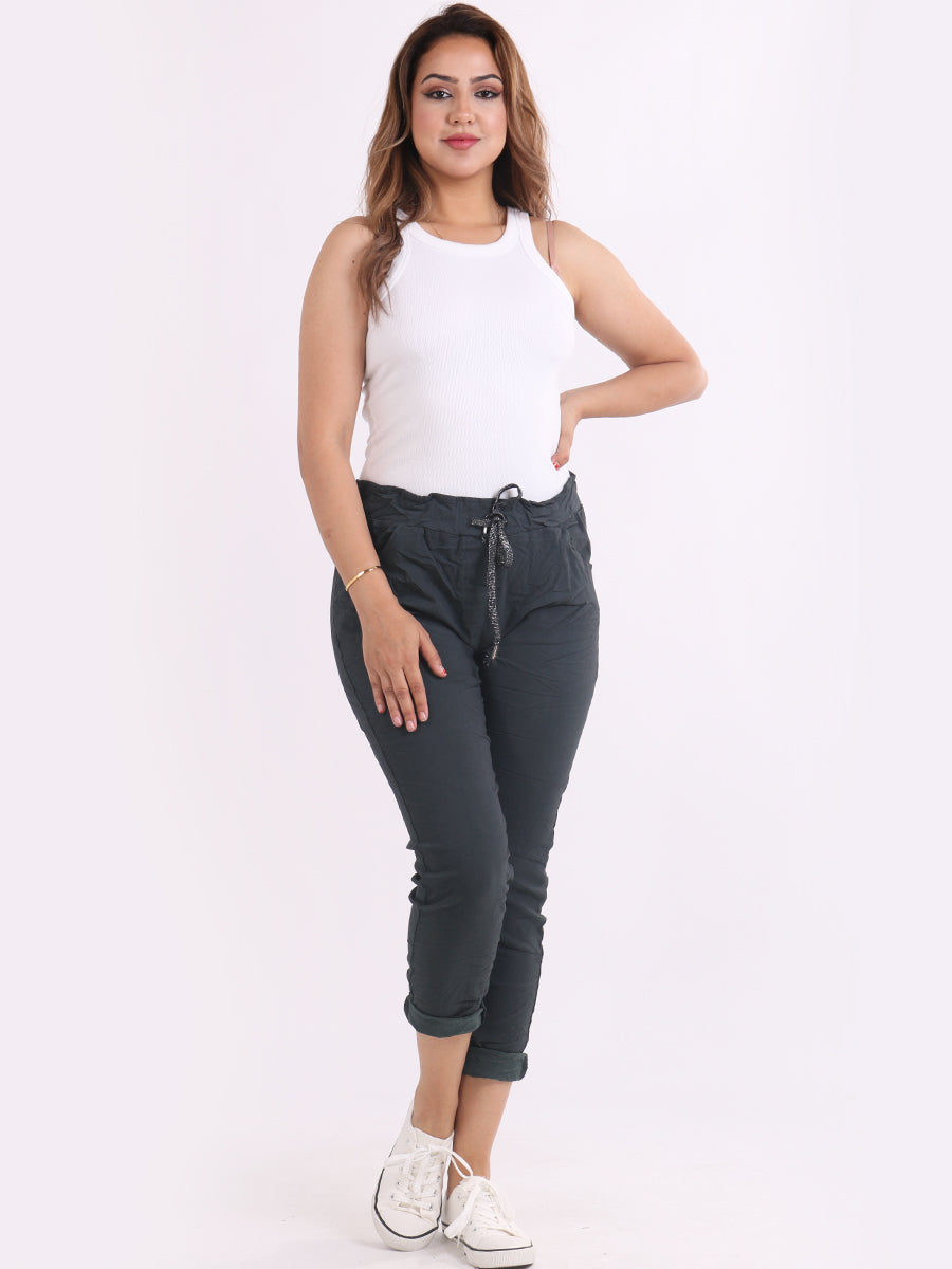 Ladies Plain Magic Trousers