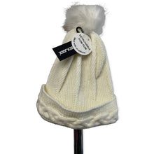 Load image into Gallery viewer, Removable Pom Pom Cable Hat
