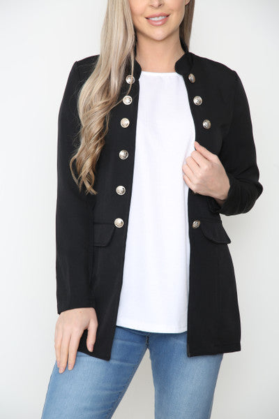 Military on sale blazer jacket