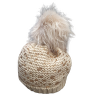 Load image into Gallery viewer, Metallic Foil Pom Pom Hat
