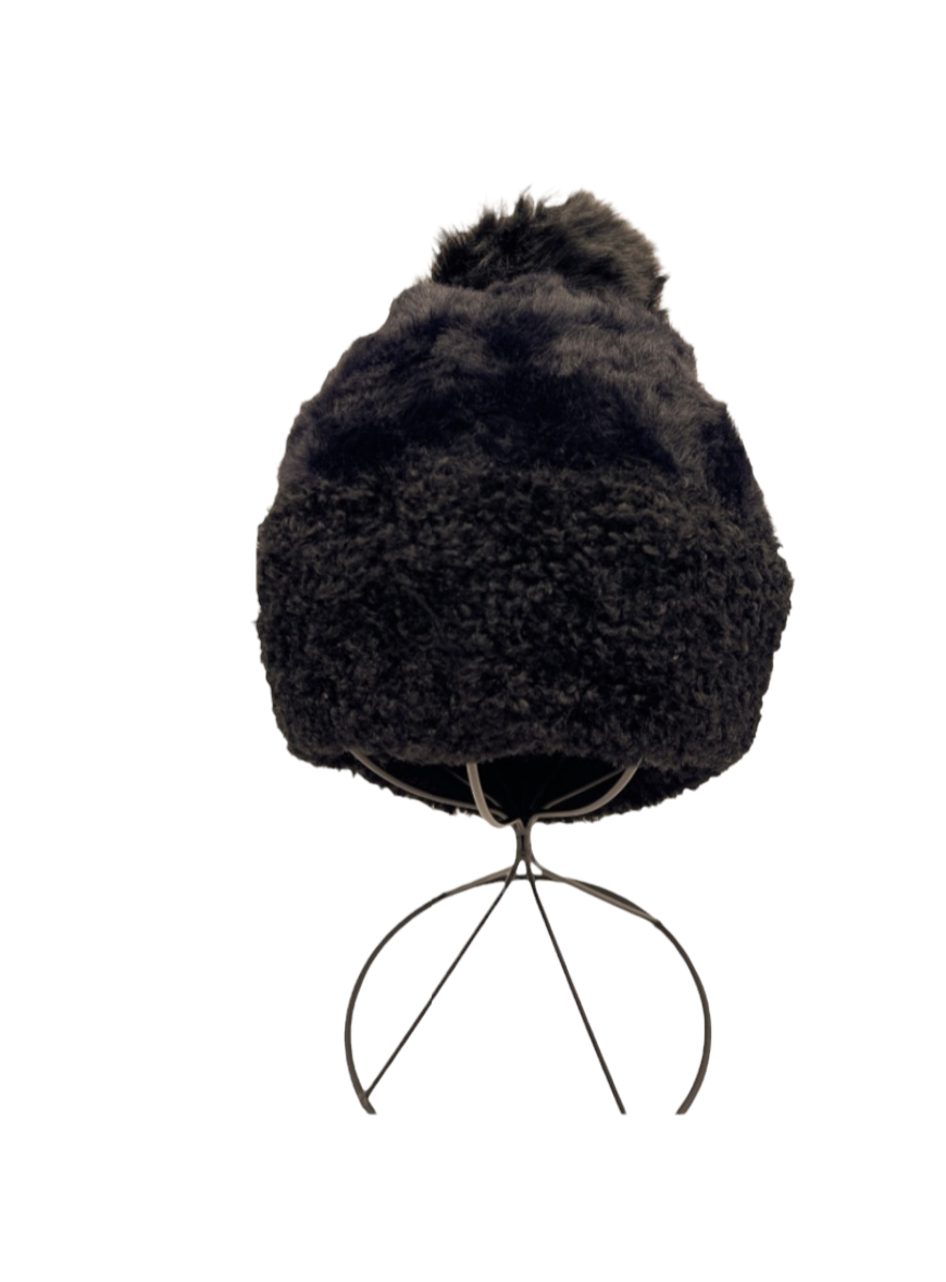 Removable Pom Pom Hat, fleece lined, 100% acrylic.